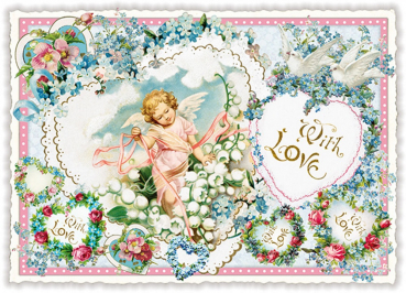 Edition Tausendschön "With Love" PK214 Postkarte Größe: 10,5x15 cm